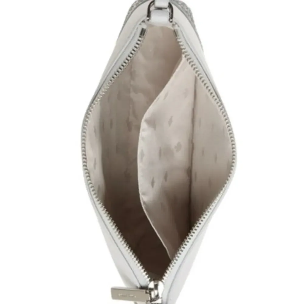 Kate Spade New York Flash Silver Crossbody Sparkled Glitter Leather Bag Chic NWT